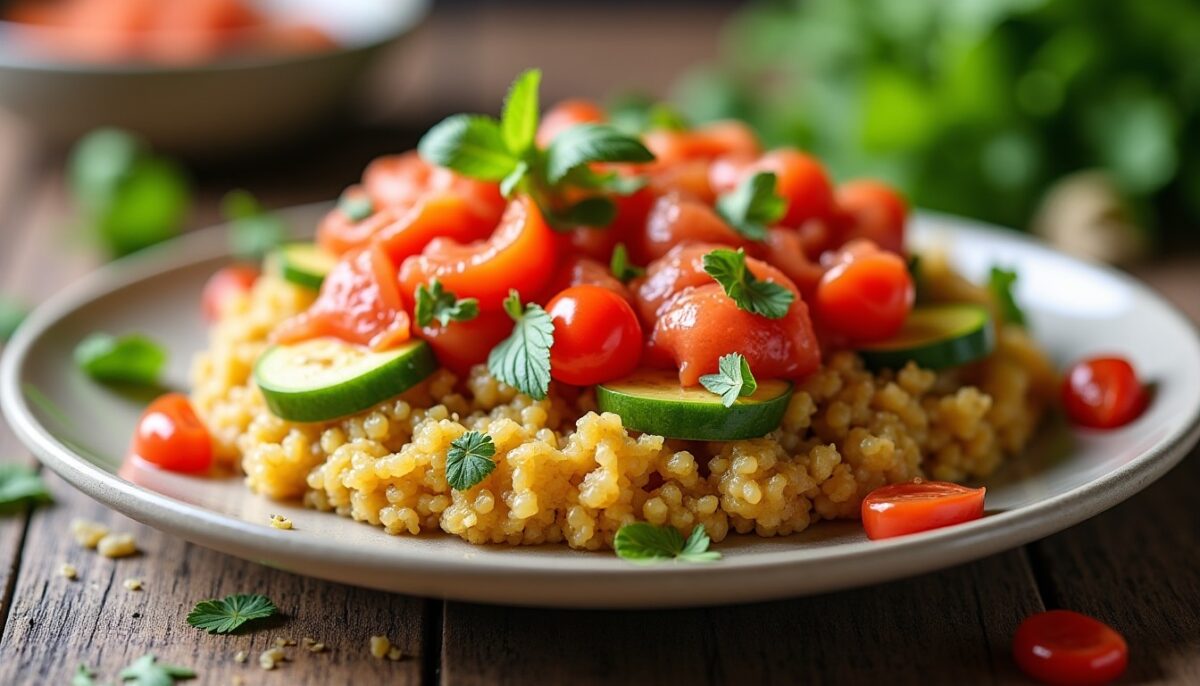 Délice Estival : Pâtes de Quinoa aux Saveurs de Tomate et Courgette