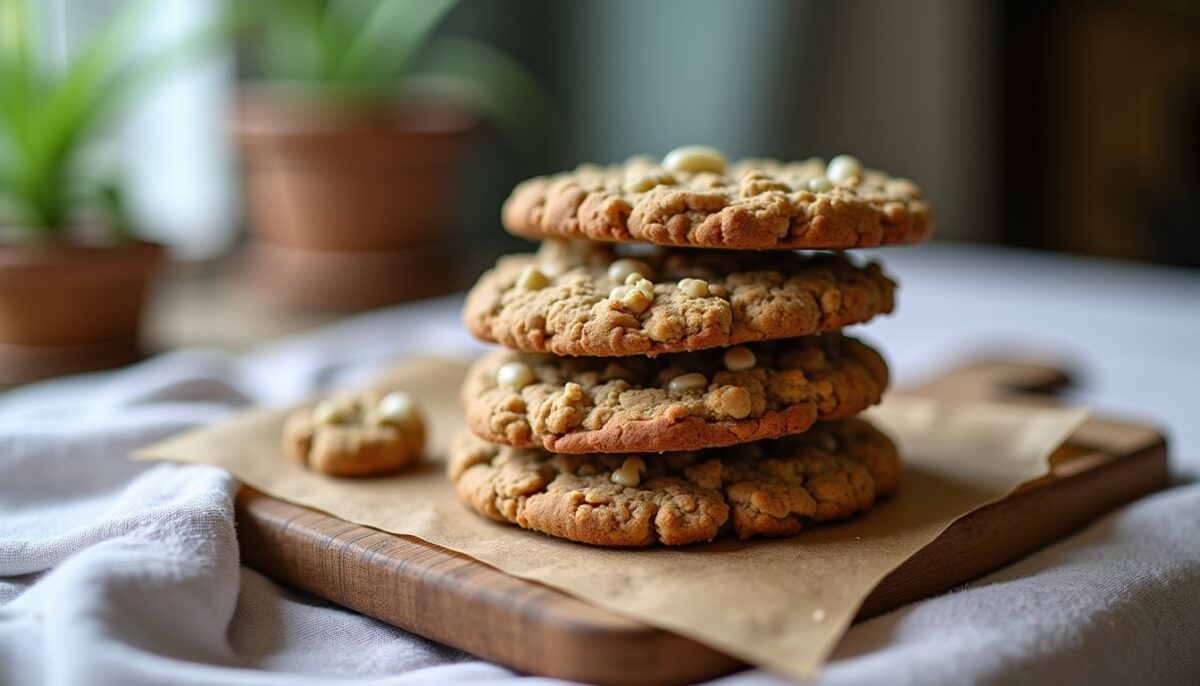 Délicieux cookies vegan noisette et spiruline, sans gluten pour un snack sain et gourmand