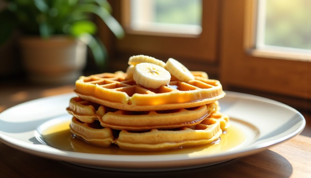 Gaufre gourmande à la banane : recette saine sans sucre, beurre ni gluten