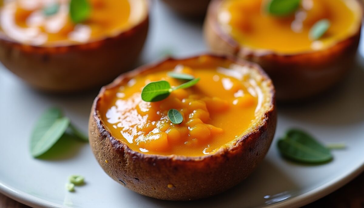 Délices gourmands : chaussons à l'aubergine et au beurre de cacahuète