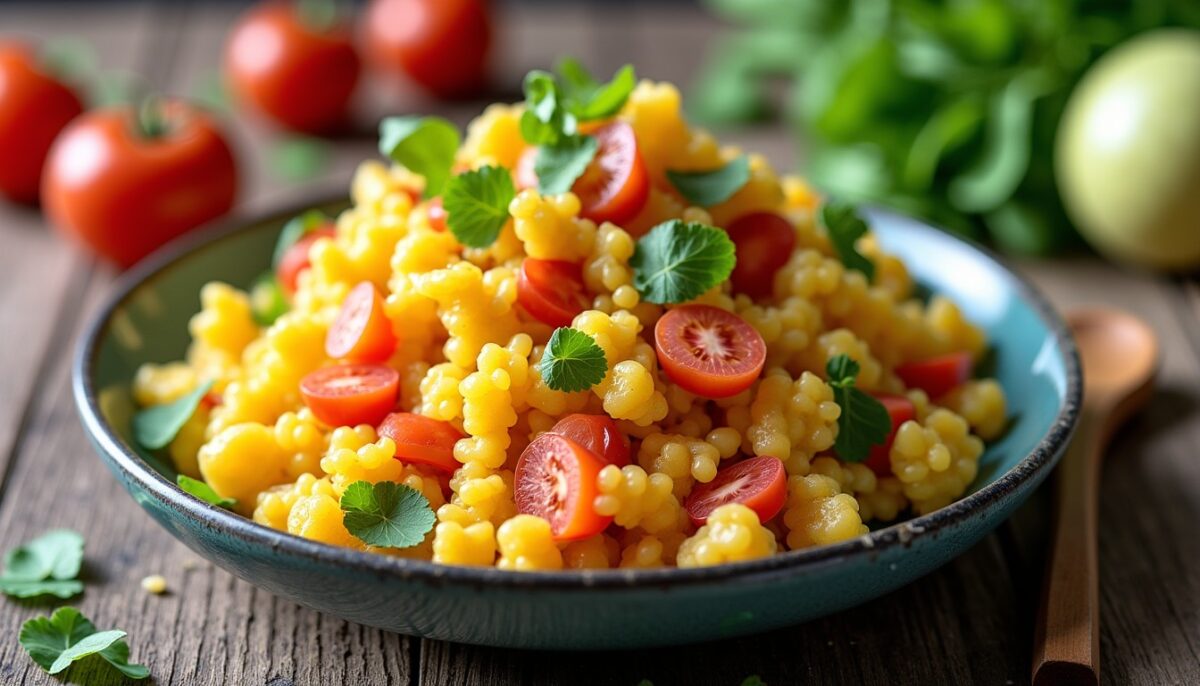 Salade croquante pleine de vitamines au chou-fleur éclatant