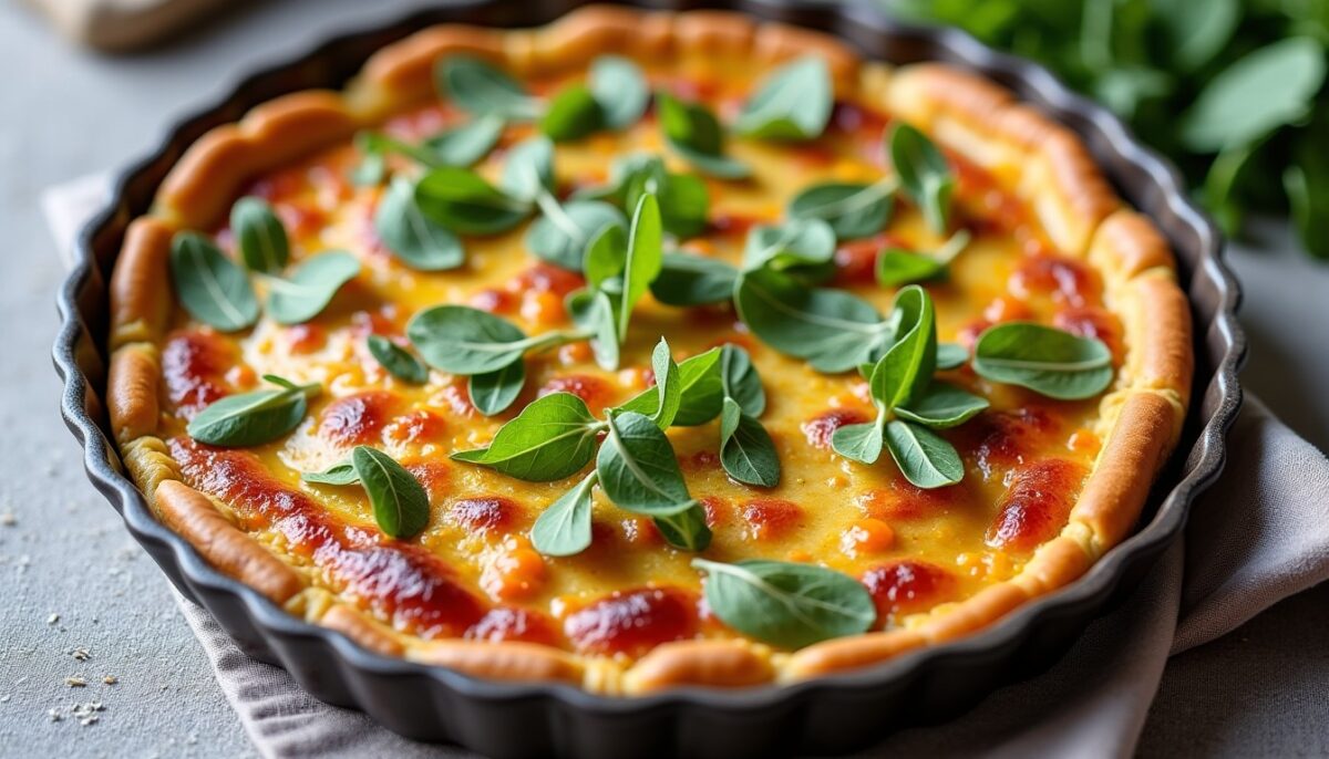 Délice léger : Quiche sans pâte aux épinards frais