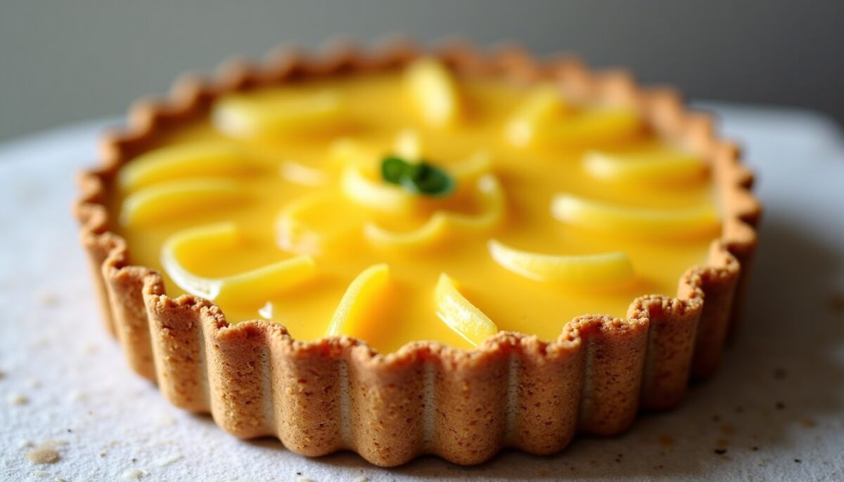 Délice Vegan : Tartelette Citron-Poire sur Croûte de Muesli